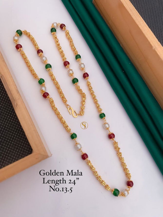 Accessories Daily Wear Golden Fancy Mala 2
